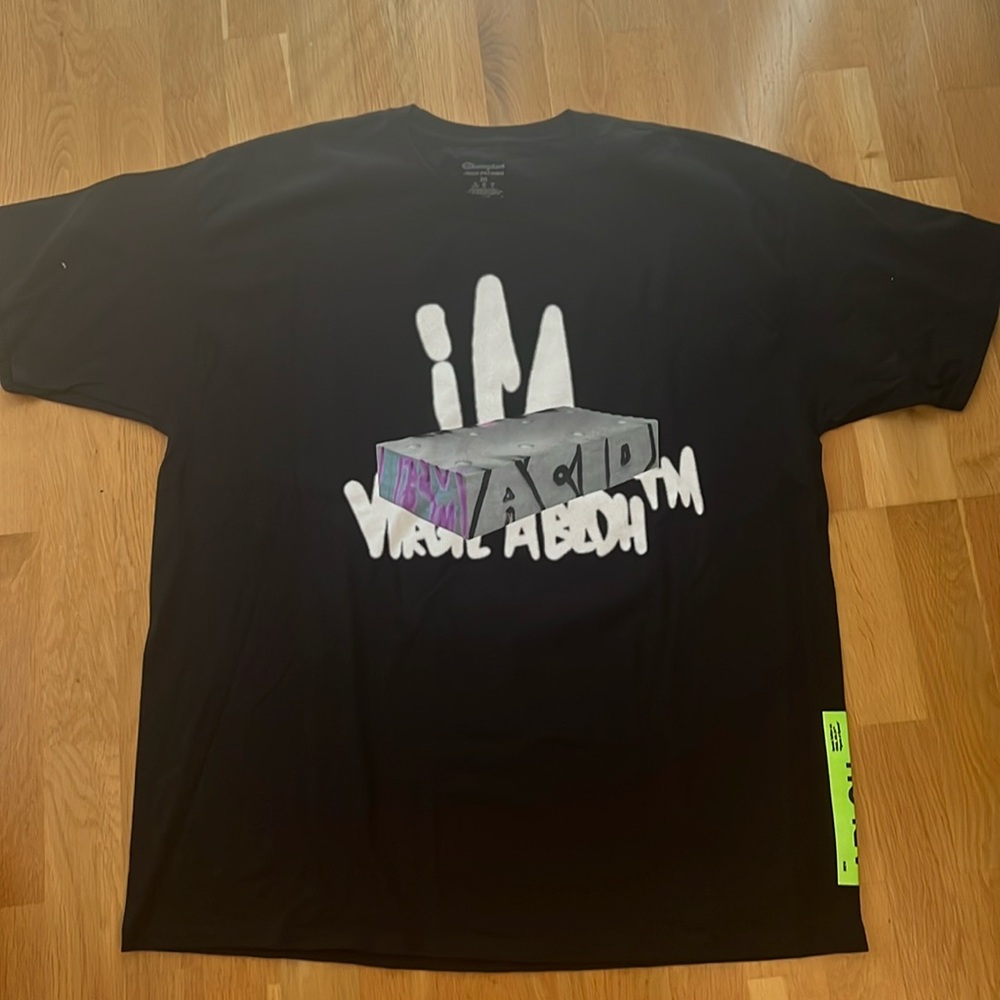 Brand new Black Virgil Abloh champion T shirt XXL